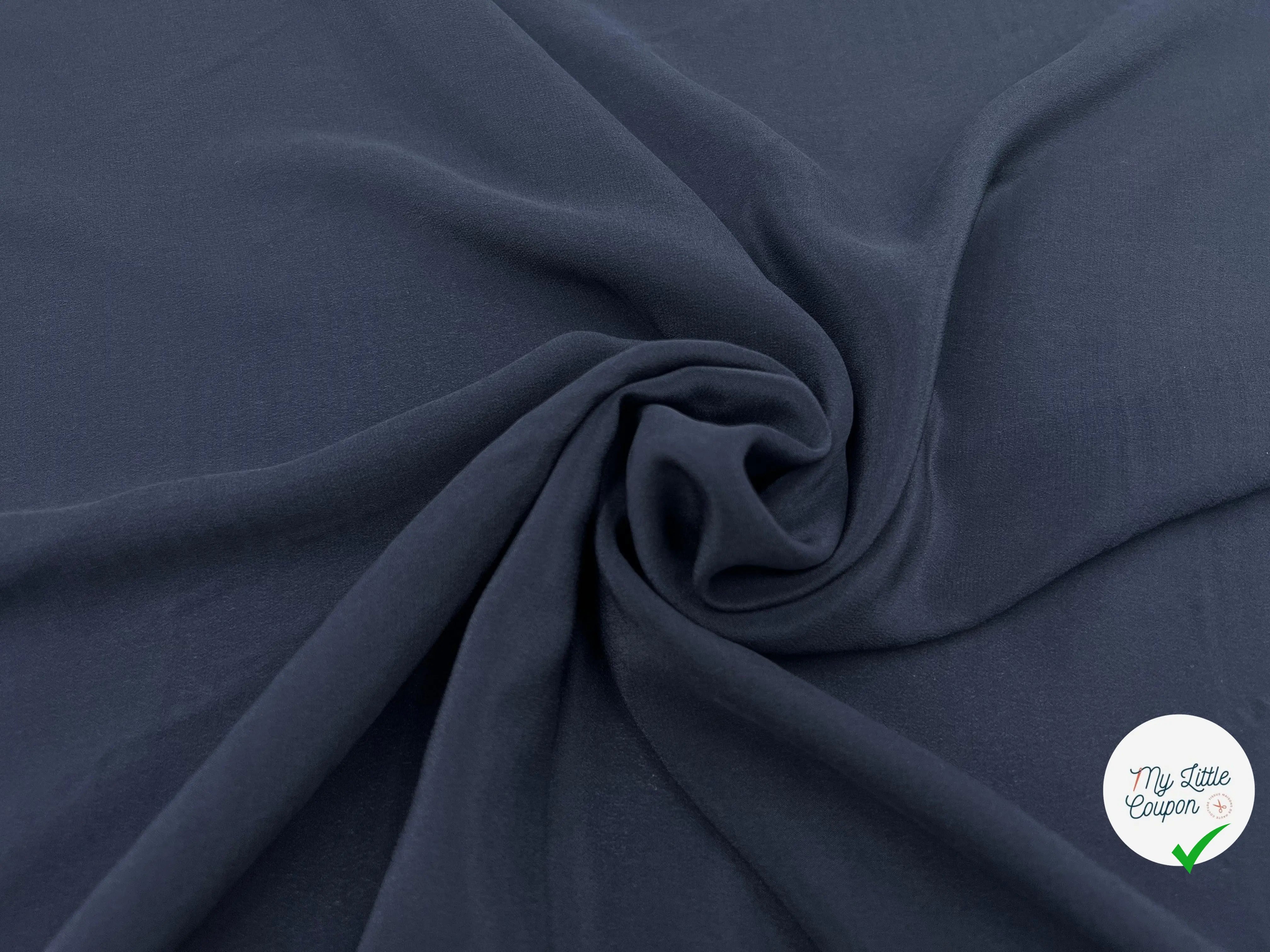 CRÊPE POLYESTER MARINE - My Little Coupon - tissu - coudre