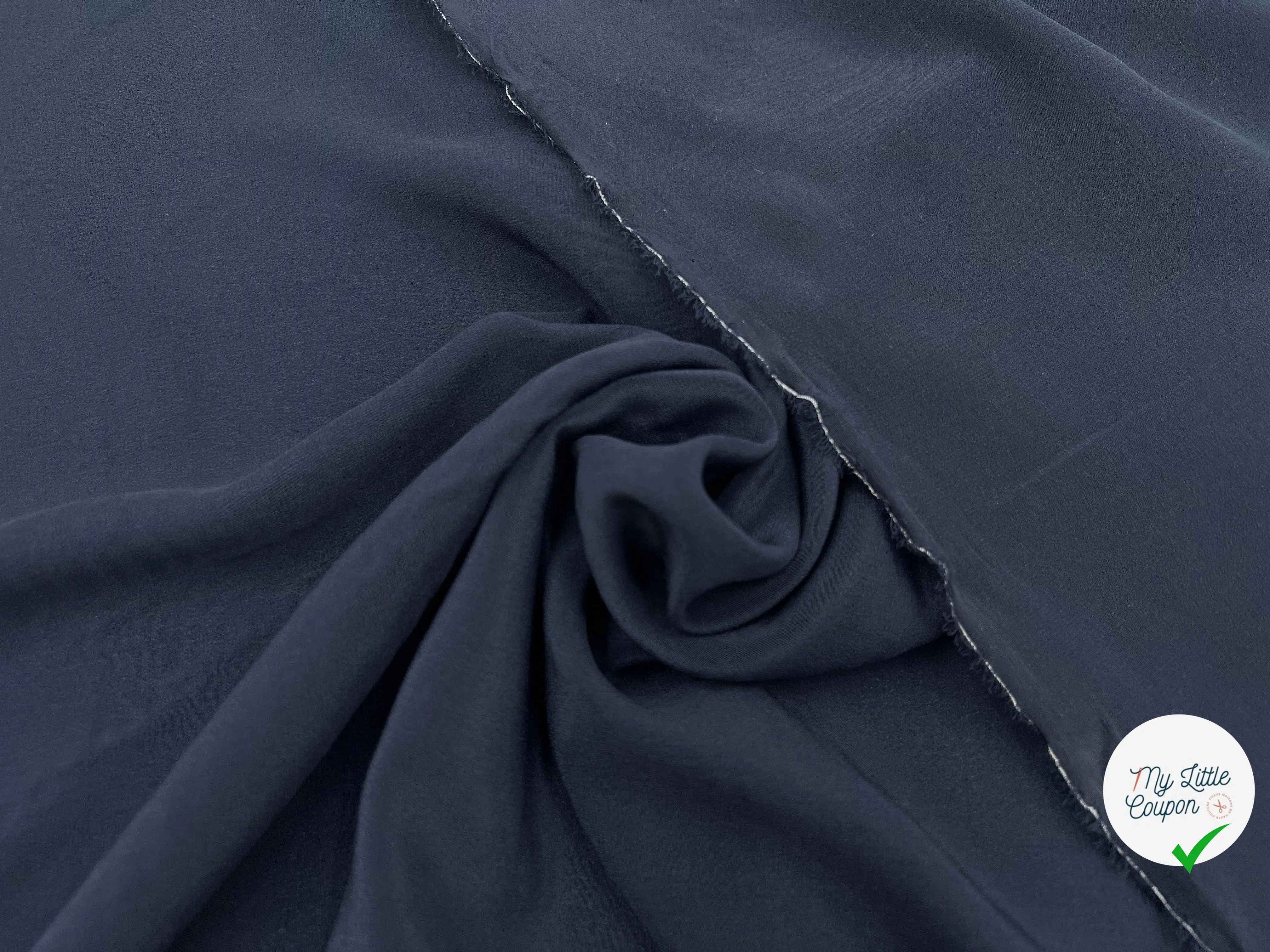 CRÊPE POLYESTER MARINE - My Little Coupon - tissu - coudre