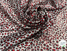CREPE STINÉ POLYESTER IMPRIMÉ MOTIF ANIMAL LÉOPARD - My Little Coupon