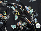 CREPE TESSUTO 100%VISCOSE FOND NOIR AVEC FEUILLES - My Little Coupon