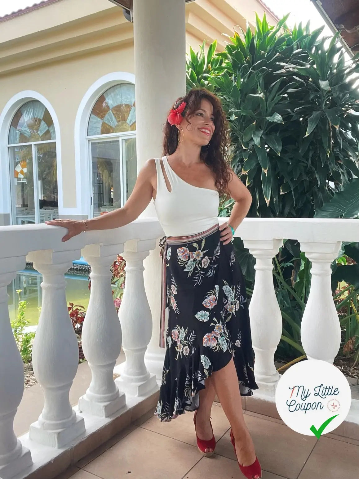 CREPE TESSUTO 100%VISCOSE FOND NOIR AVEC FEUILLES - My Little Coupon