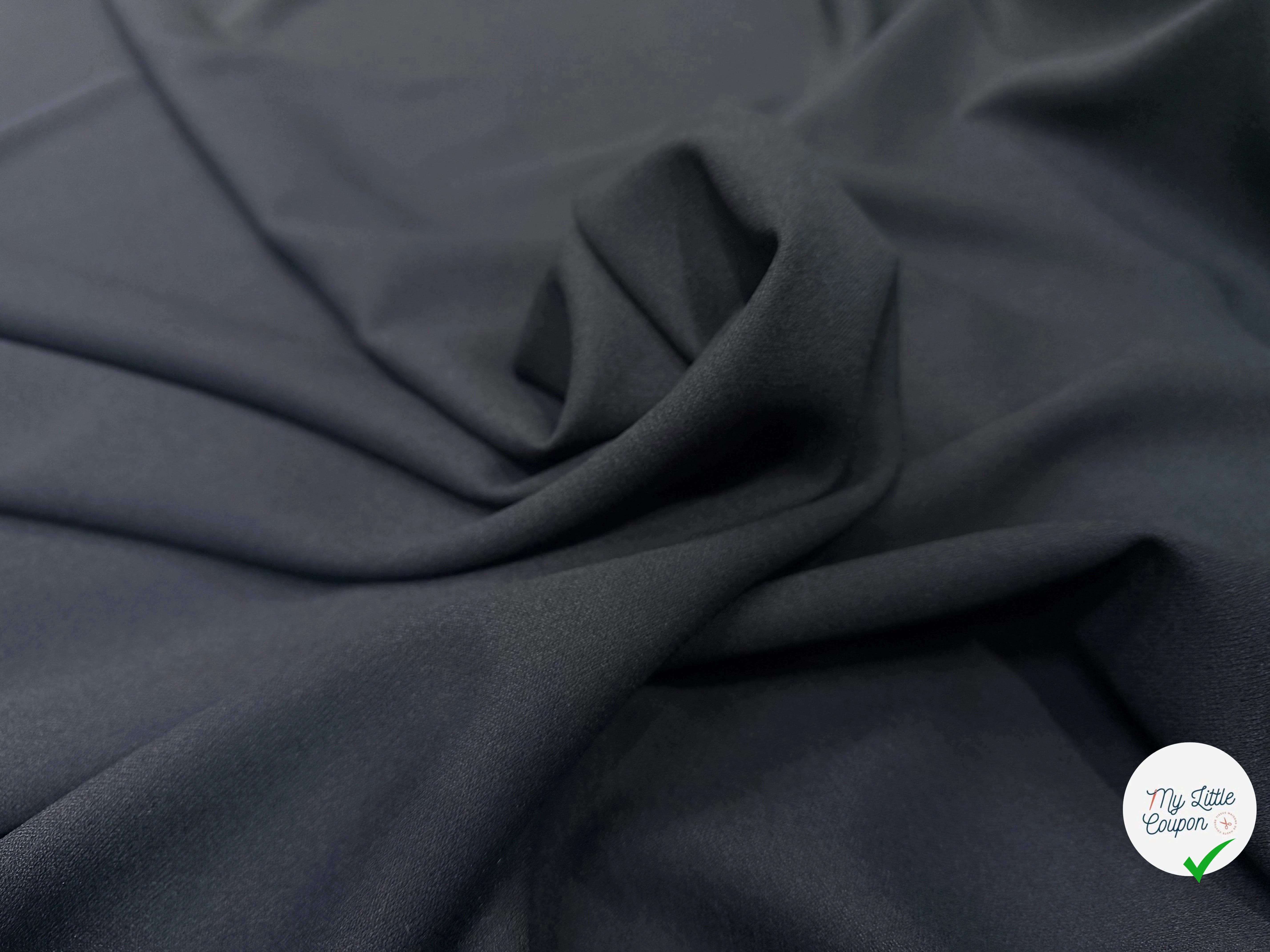CRÊPE VISCOSE ACÉTATE NOIR SUPERBE TENUE - My Little Coupon
