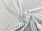 CREPE VISCOSE BLANC À RAYURES NOIRE FLUIDE - My Little Coupon