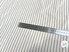 CREPE VISCOSE BLANC À RAYURES NOIRE FLUIDE - My Little Coupon