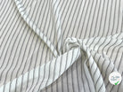 CREPE VISCOSE BLANC À RAYURES NOIRE FLUIDE - My Little Coupon