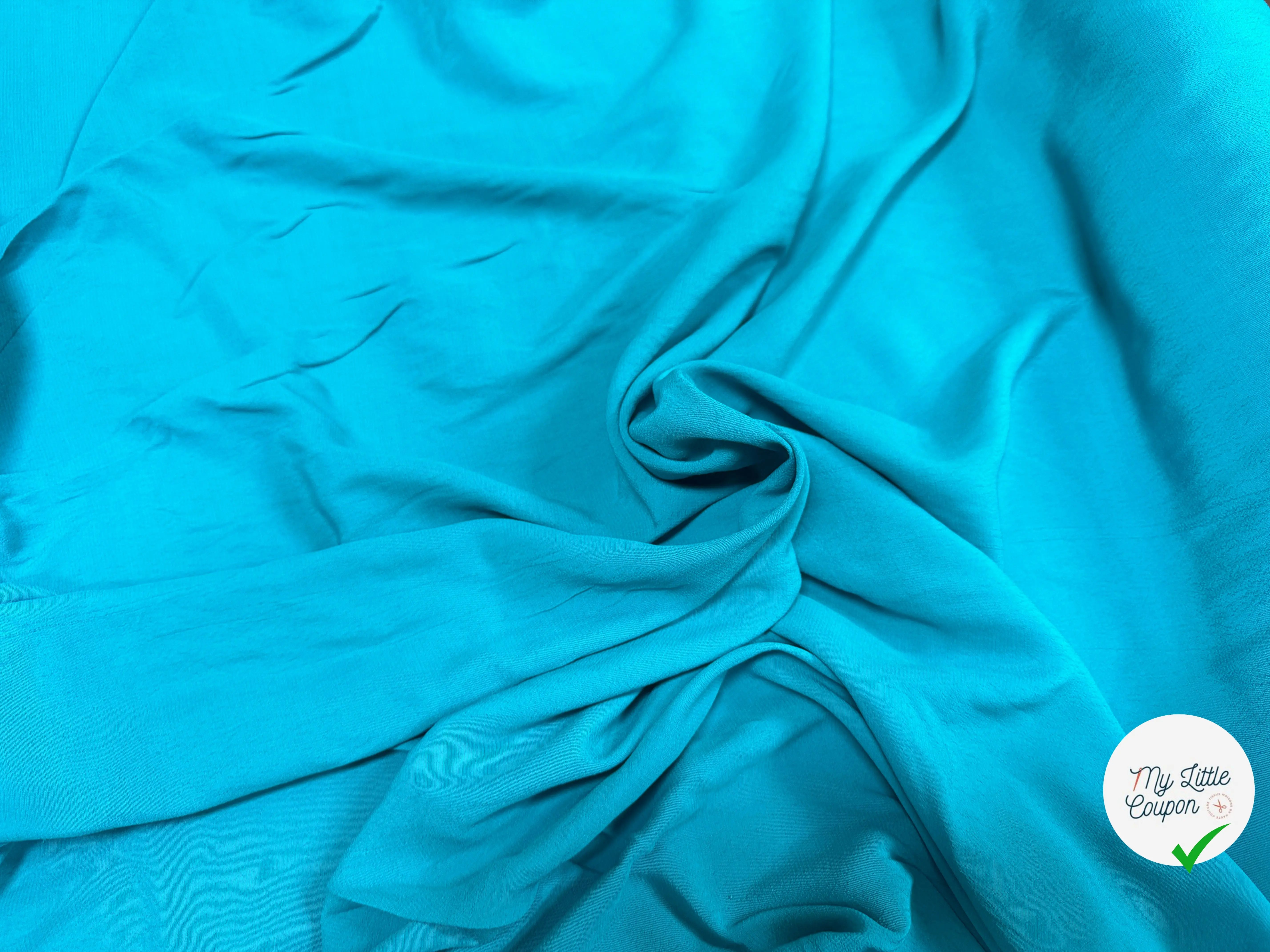 CREPE VISCOSE BLEU CANARD - My Little Coupon
