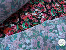 CREPE VISCOSE BOUQUET FLEURS FOND NOIR 140 LAIZE - My Little Coupon