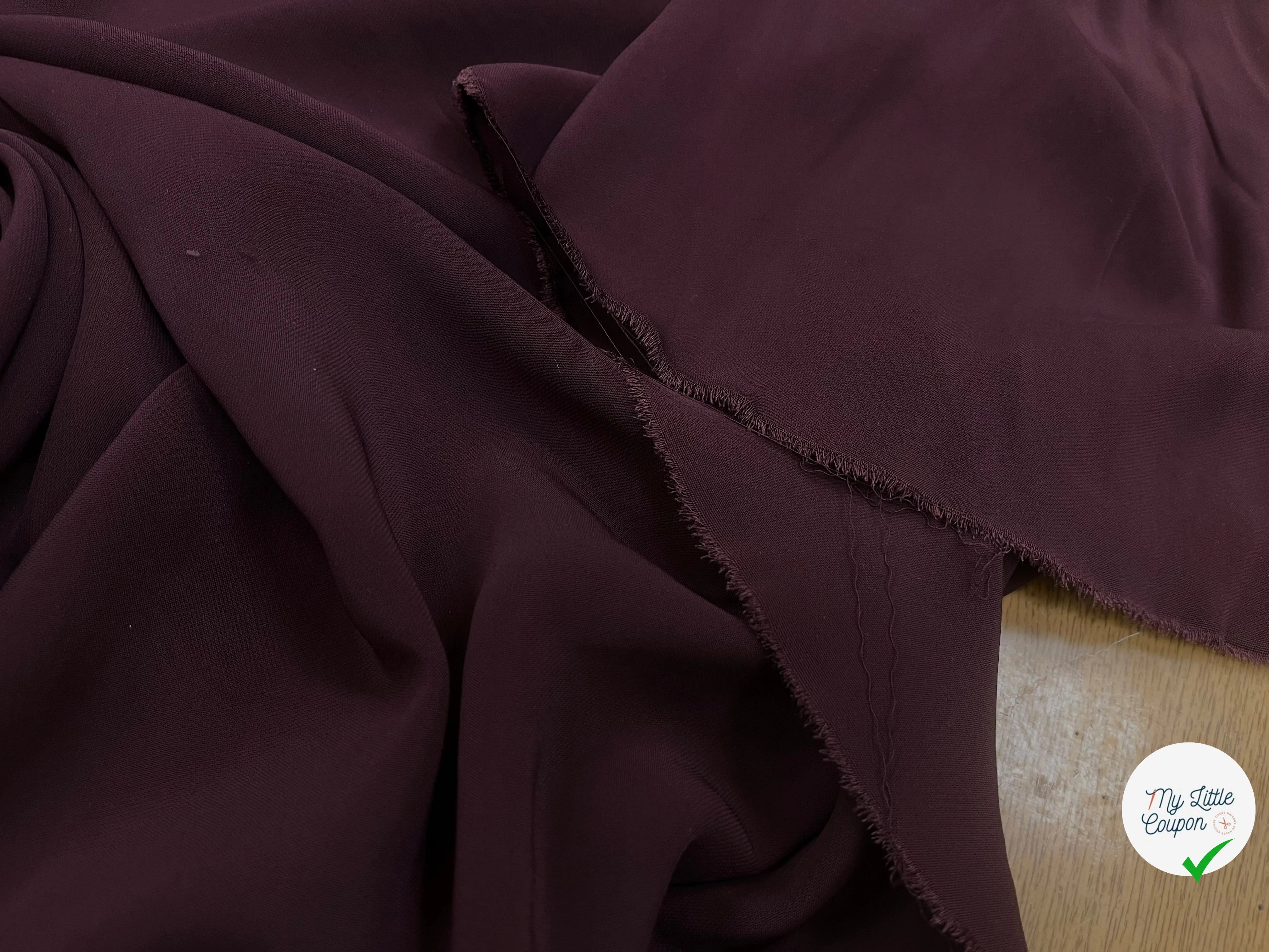 CRÈPE VISCOSE BURGANDY 117CM - My Little Coupon
