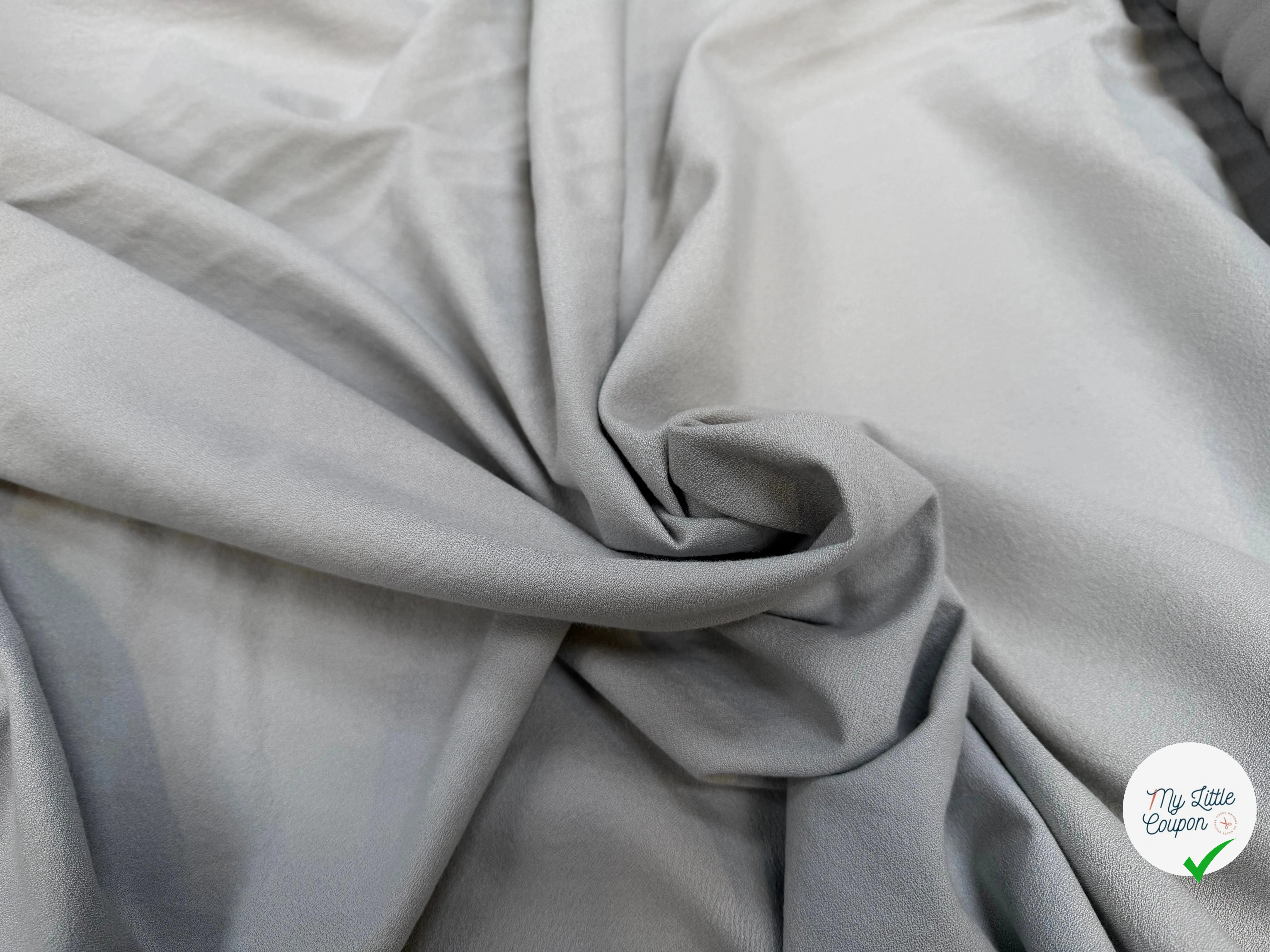 CREPE VISCOSE COTON PERLE CIEL TENUE LOURDE CHIC - My Little Coupon