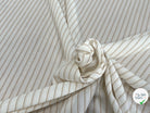 CREPE VISCOSE ÉCRU À RAYURES MOUTARDE FLUIDE - My Little Coupon