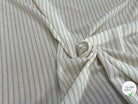 CREPE VISCOSE ÉCRU À RAYURES MOUTARDE FLUIDE - My Little Coupon