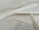 CREPE VISCOSE ÉCRU À RAYURES MOUTARDE FLUIDE - My Little Coupon