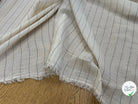 CREPE VISCOSE ÉCRU FINES RAYURES ROSE NOIR - My Little Coupon