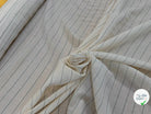 CREPE VISCOSE ÉCRU FINES RAYURES ROSE NOIR - My Little Coupon