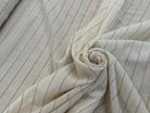 CREPE VISCOSE ÉCRU FINES RAYURES ROSE NOIR - My Little Coupon