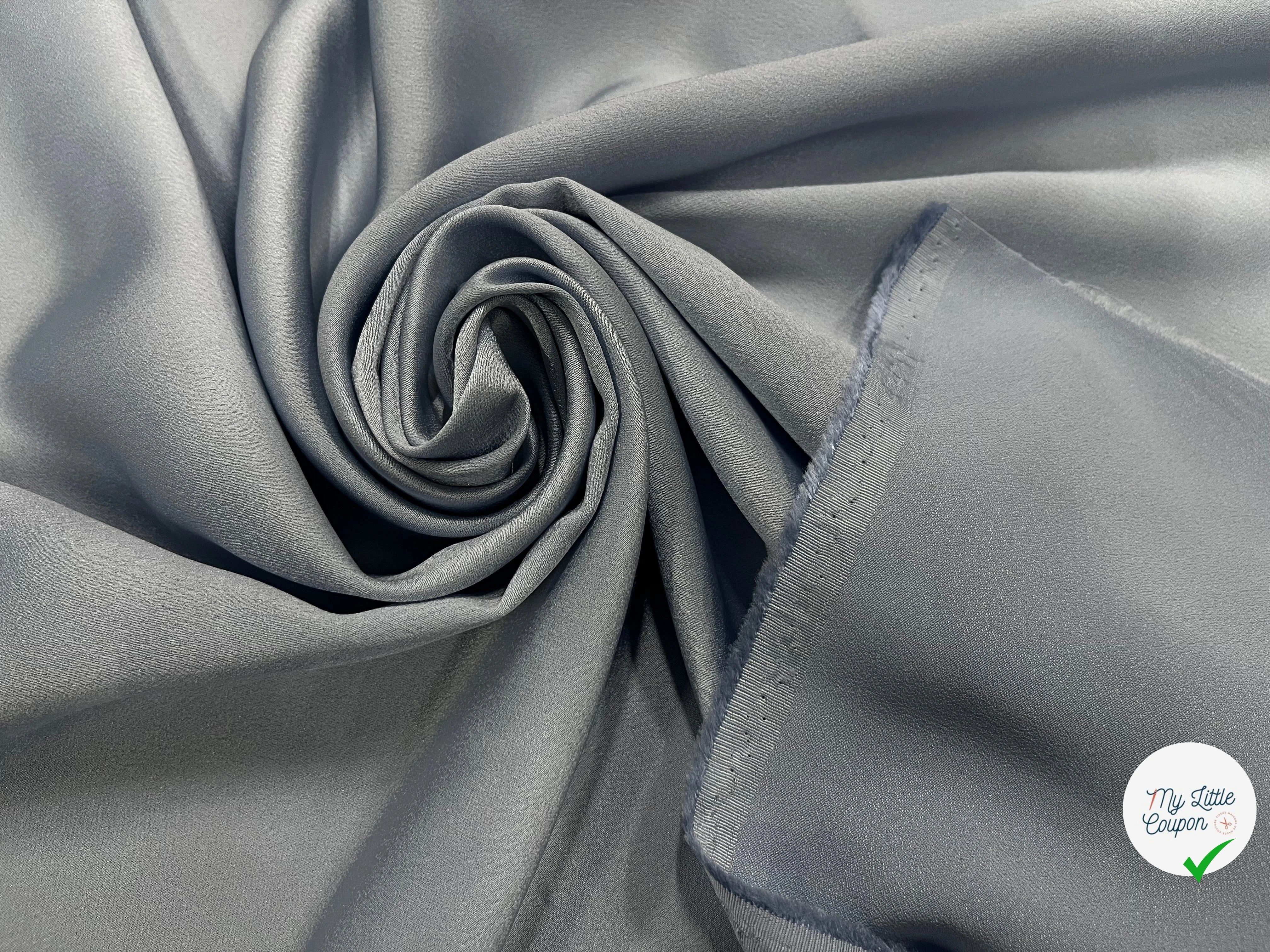 CREPE VISCOSE ENVERS SATIN BLEU FONCÉ 137CM - My Little Coupon