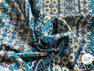 CRÊPE VISCOSE ETNIK DIVERS BLEU - My Little Coupon