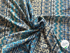 CRÊPE VISCOSE ETNIK DIVERS BLEU - My Little Coupon