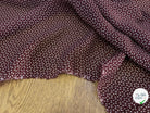 CREPE VISCOSE FEUILLAGE BOURGUNDY - My Little Coupon