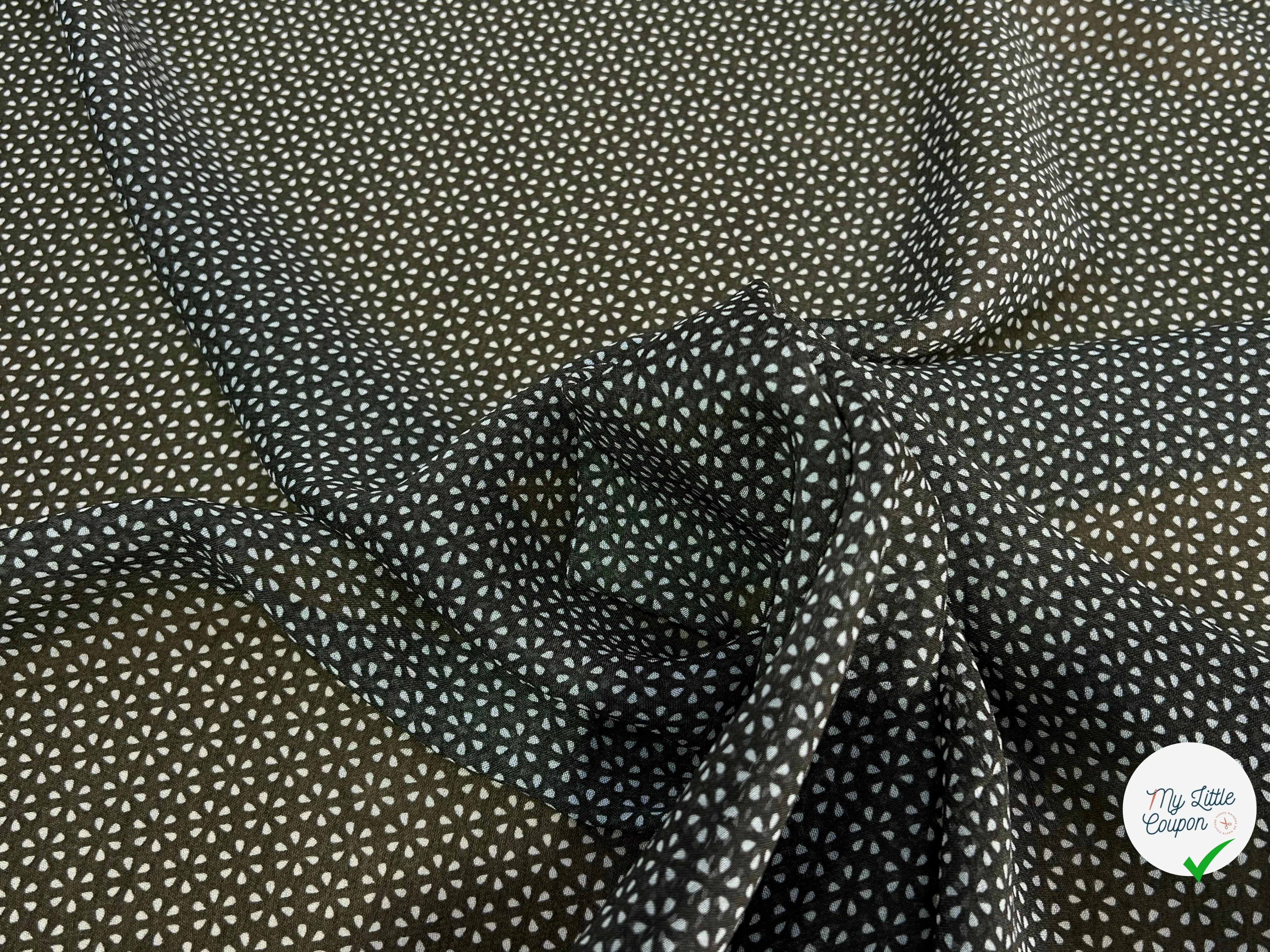 CREPE VISCOSE FEUILLAGE KAKI - My Little Coupon