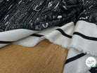 CRÈPE VISCOSE FOND MOTIF TEXTE 160CM - My Little Coupon