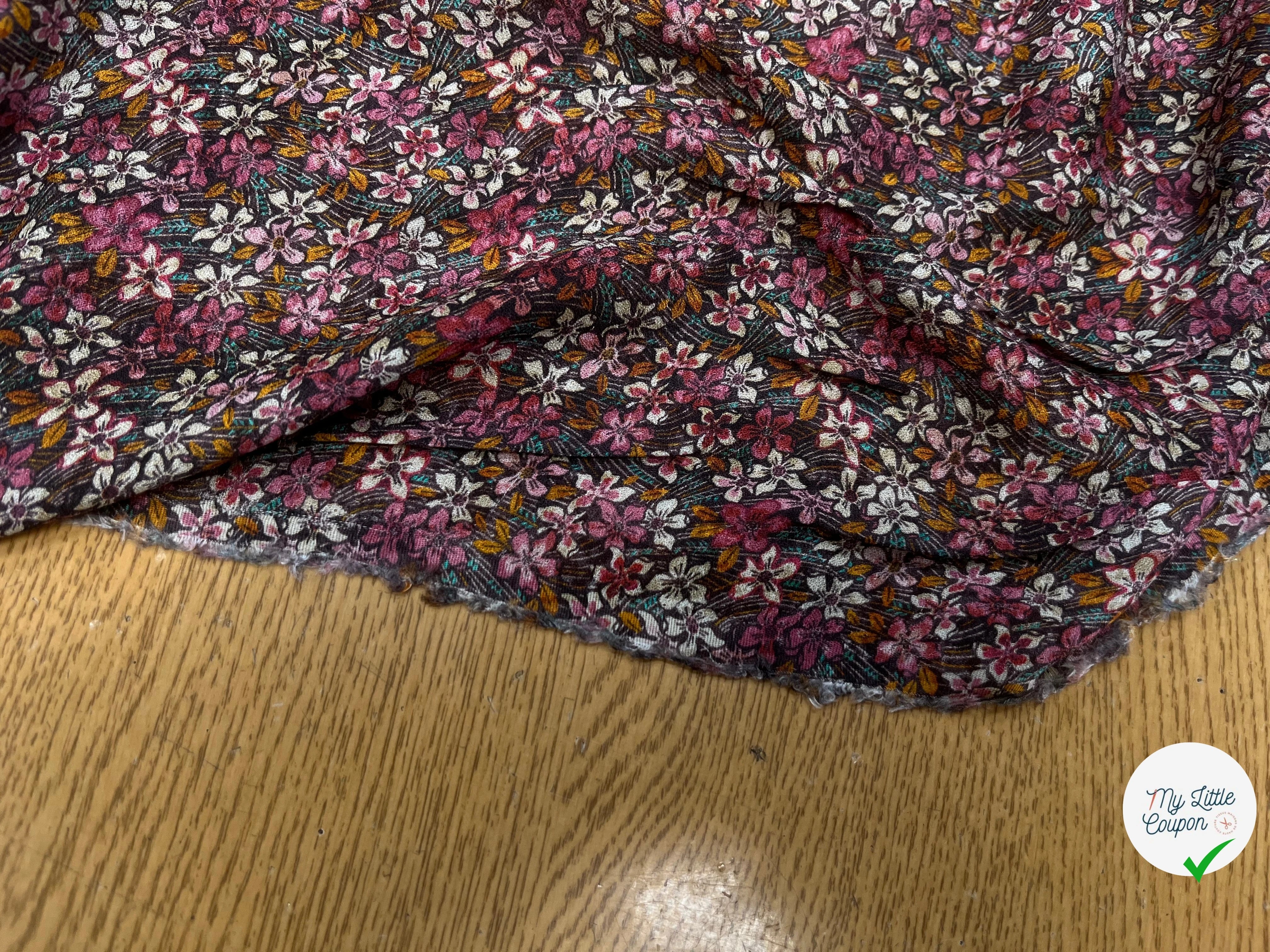 CREPE VISCOSE IMPRIMÉ FLEURS MULTICOLORES 144CM - My Little Coupon