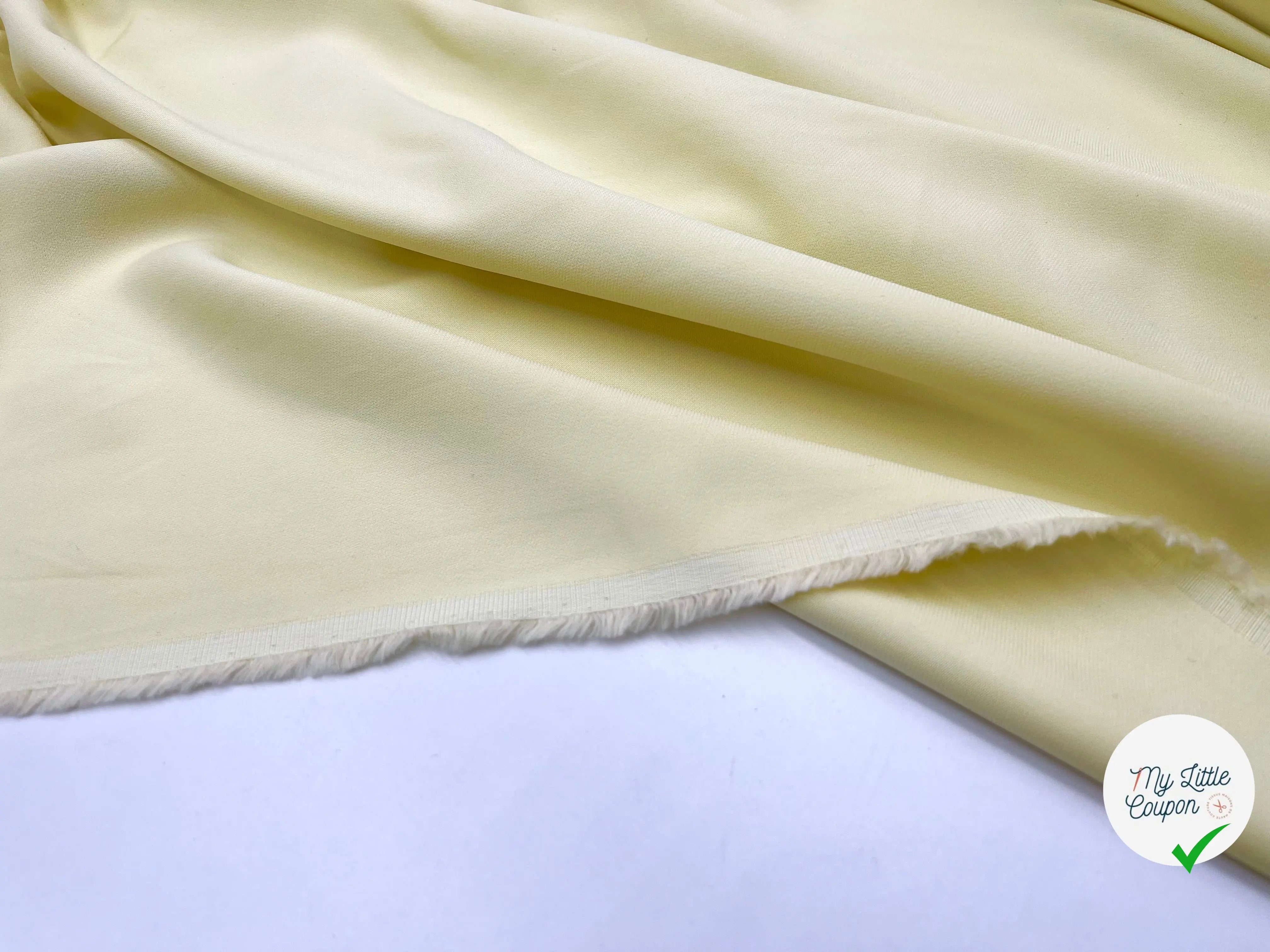 CRÊPE VISCOSE JAUNE PAILLE - My Little Coupon - tissu - coudre