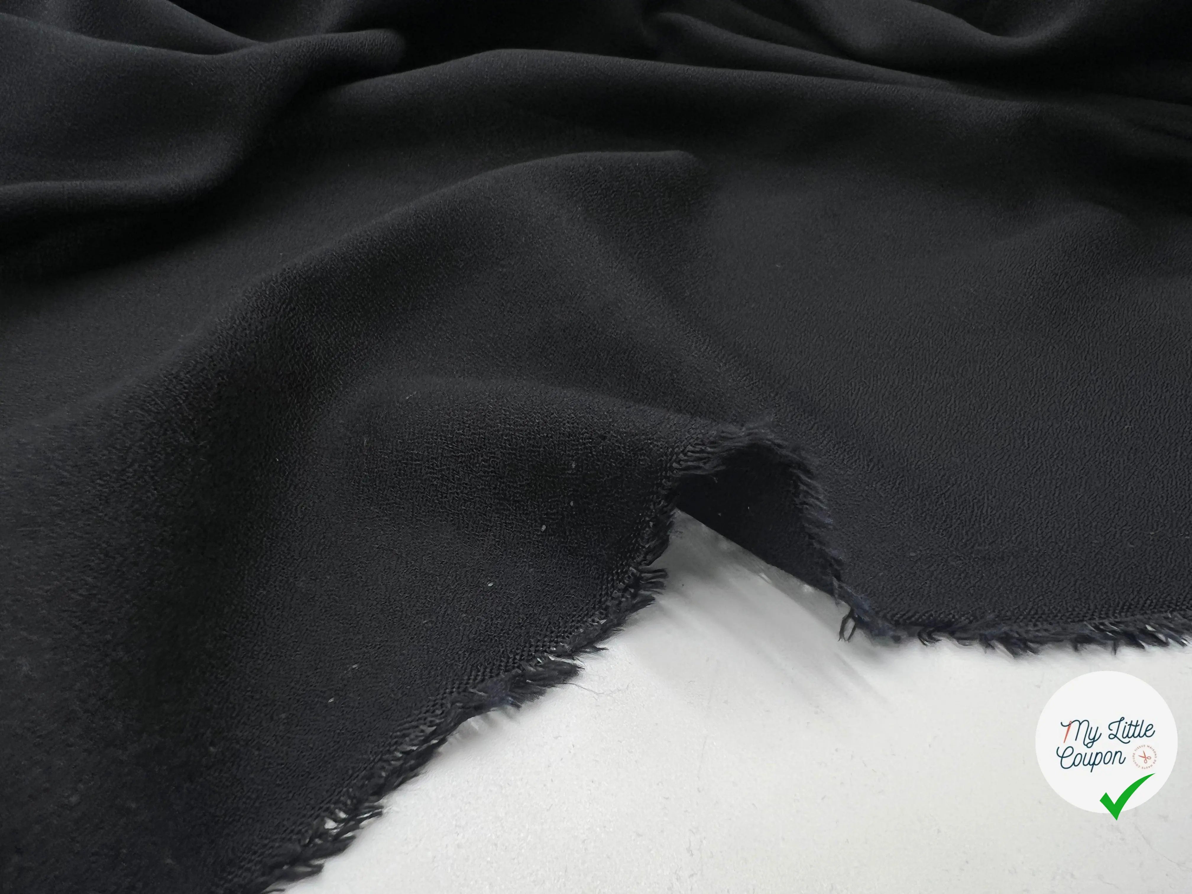 CRÊPE VISCOSE LÉGER NOIR - My Little Coupon - tissu - coudre