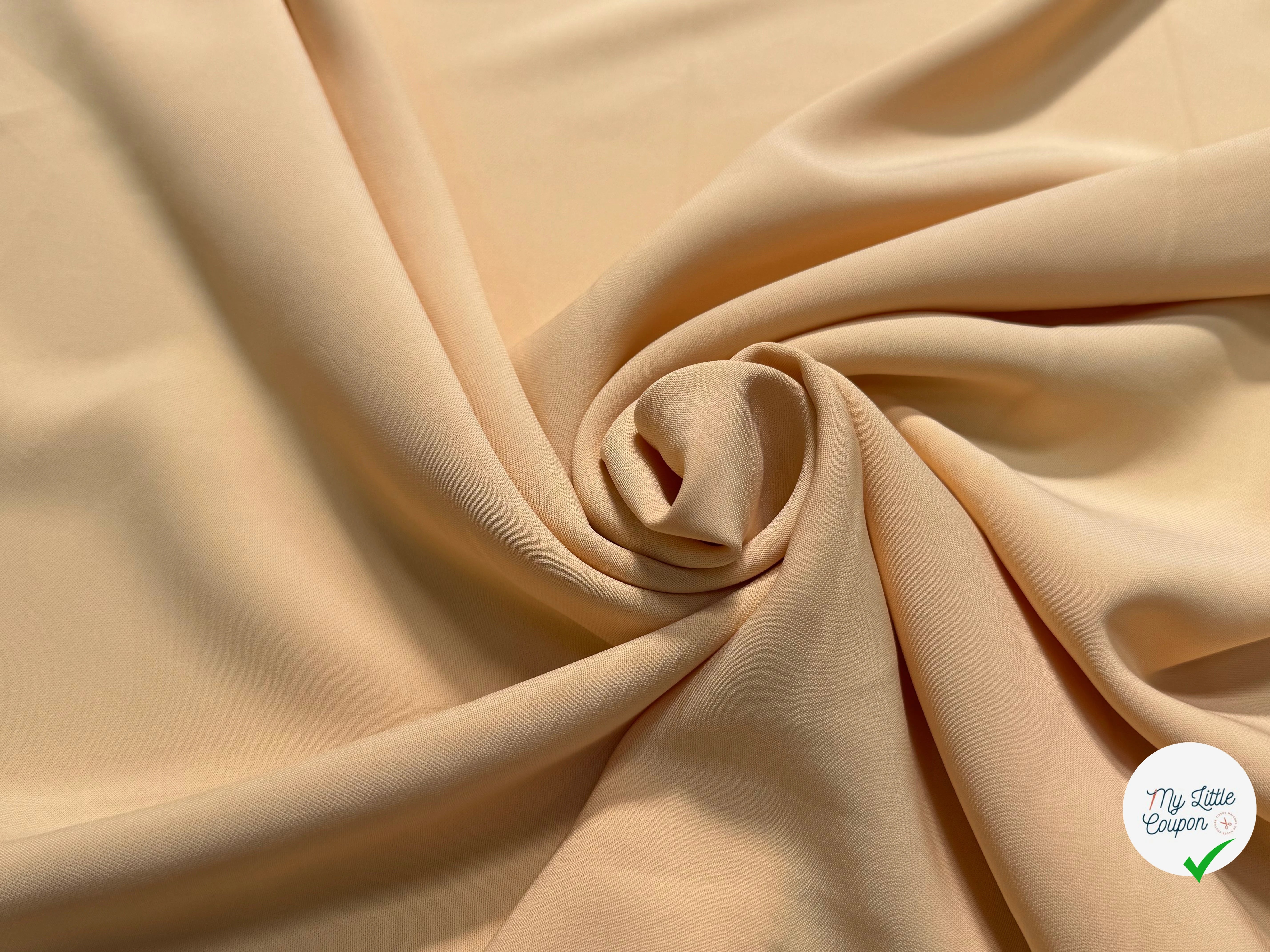 CREPE VISCOSE LOURD BEAU TOMBÉ PÊCHE GLACÉ - My Little Coupon