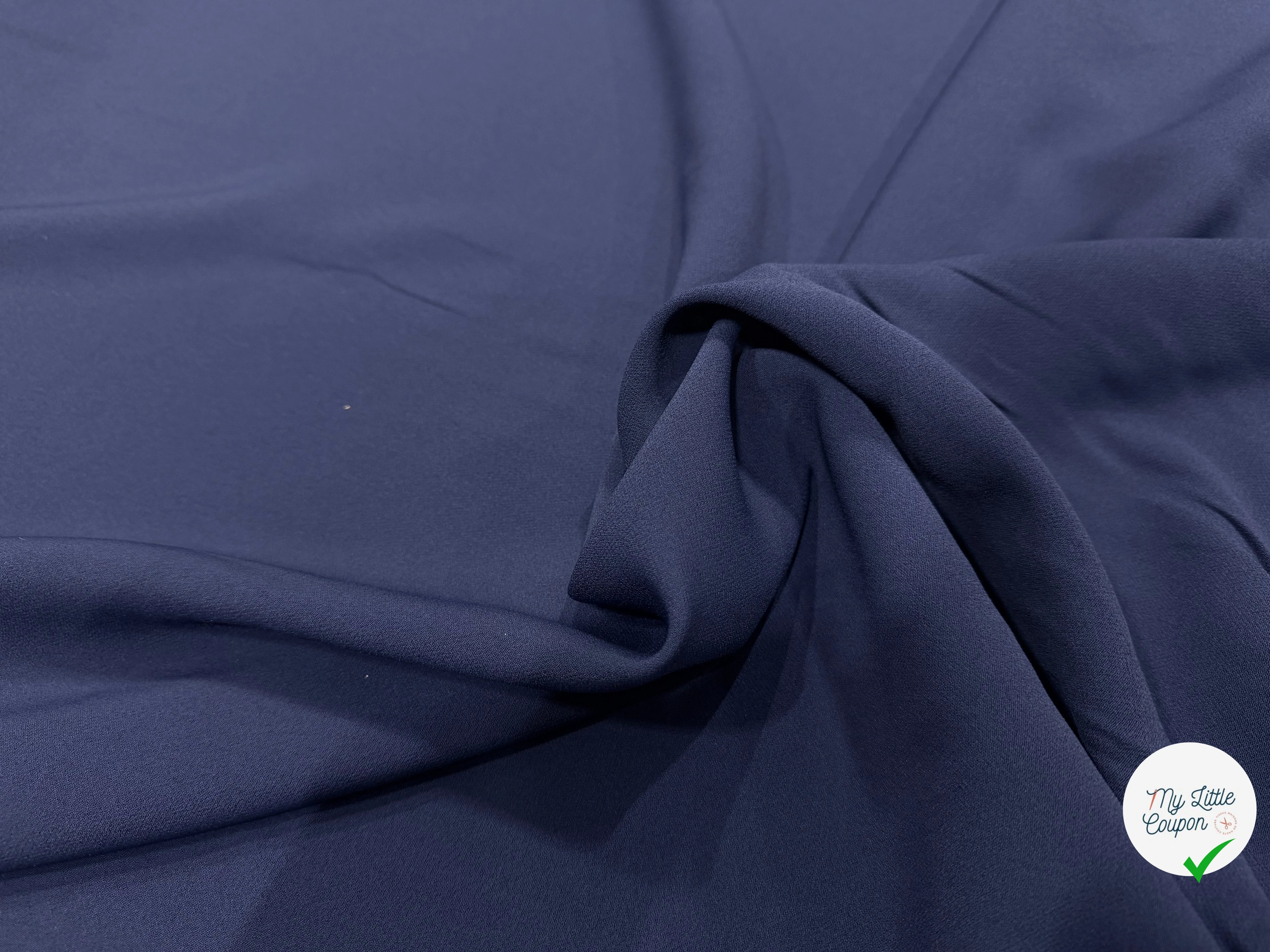 CREPE VISCOSE LOURD BLEU - My Little Coupon