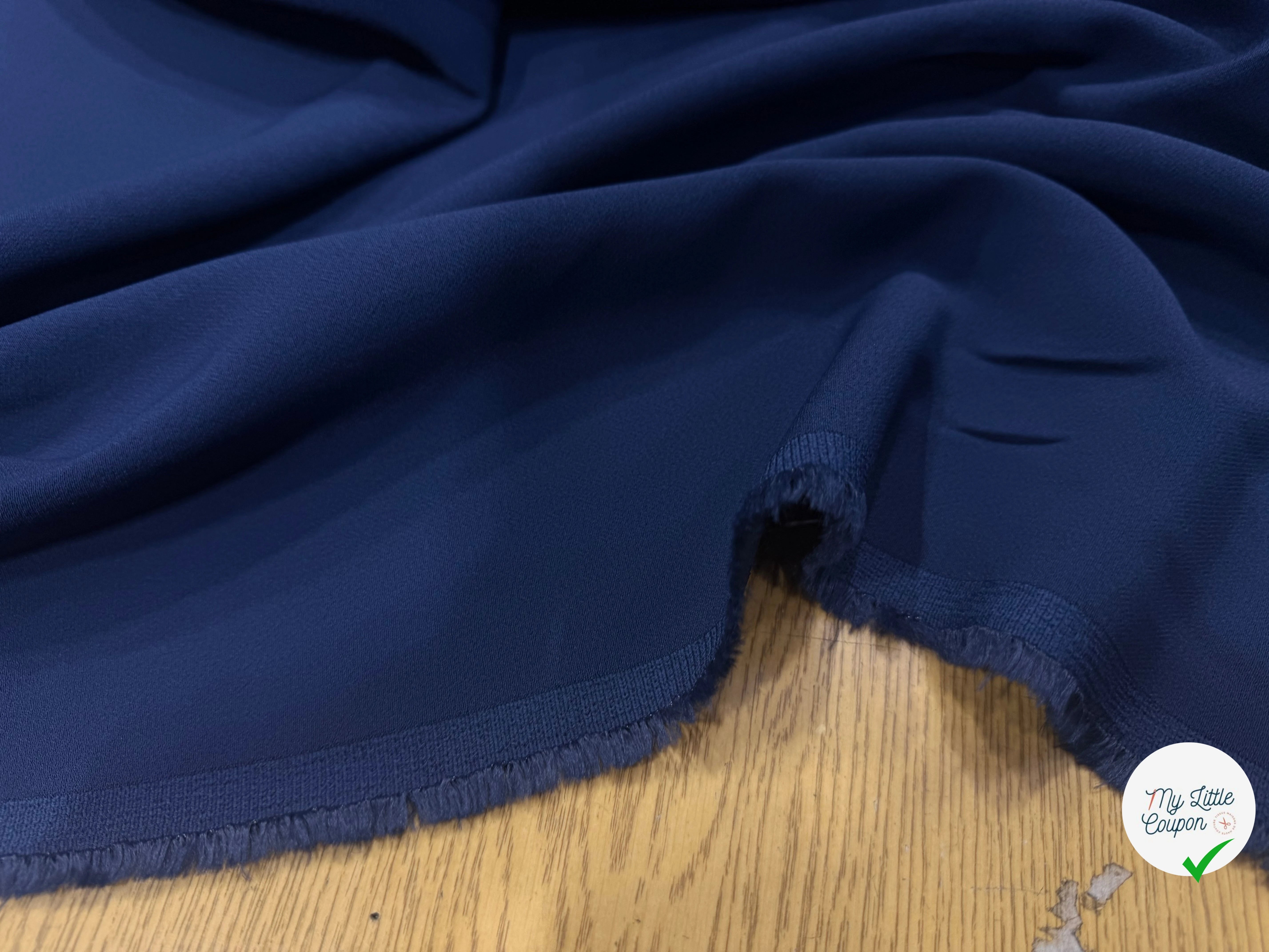 CREPE VISCOSE LOURD BLEU - My Little Coupon