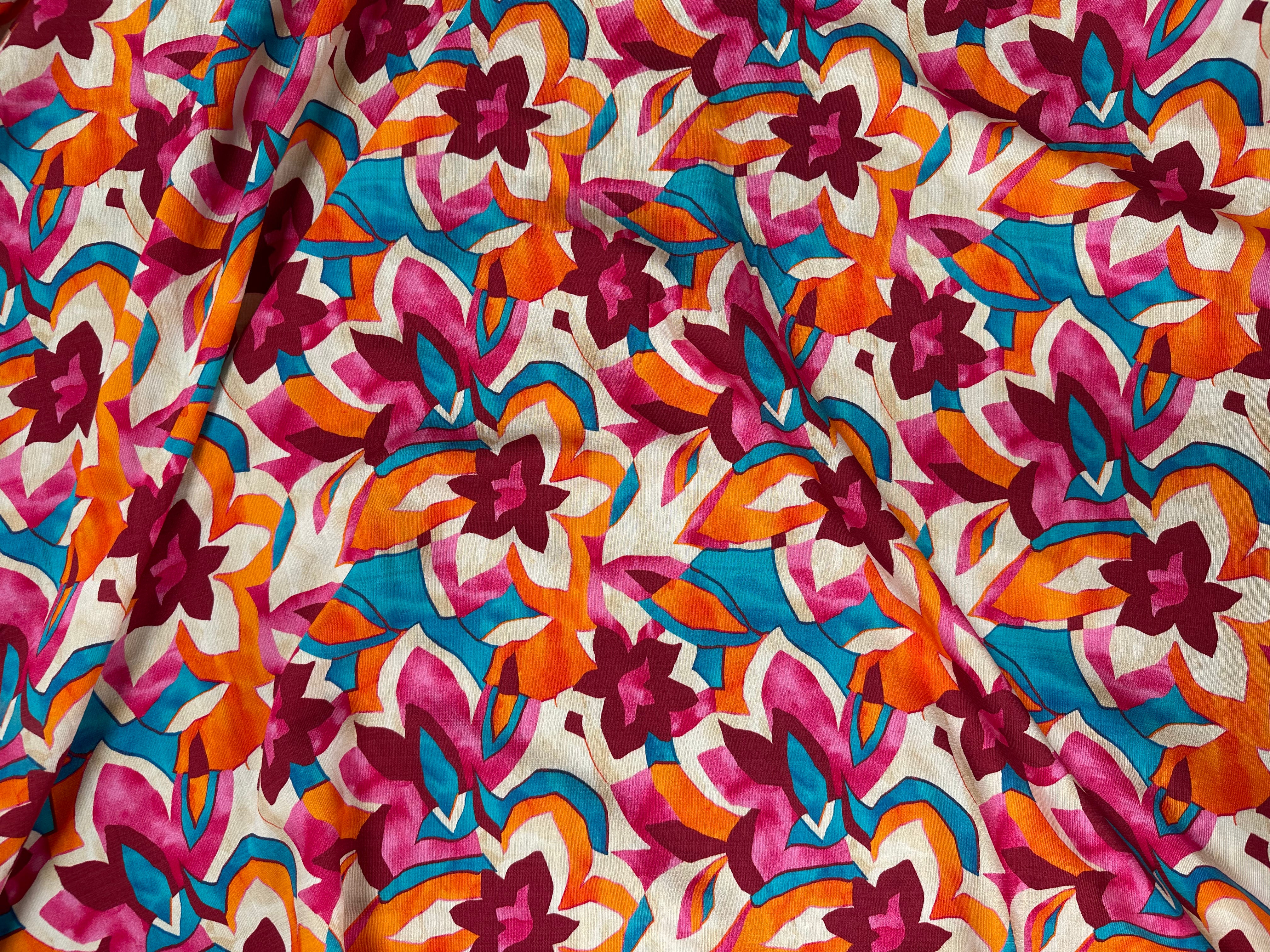 CREPE VISCOSE MELANGÉE SUPERBE TENUE REVEIL AU PARADIS - My Little Coupon