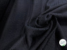 CREPE VISCOSE MOTIF TRIANGULAIRE JACQUARD NOIR MARINE - My Little Coupon
