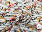 CREPE VISCOSE RAYURES & FLEURS MSO
