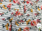 CREPE VISCOSE RAYURES & FLEURS MSO