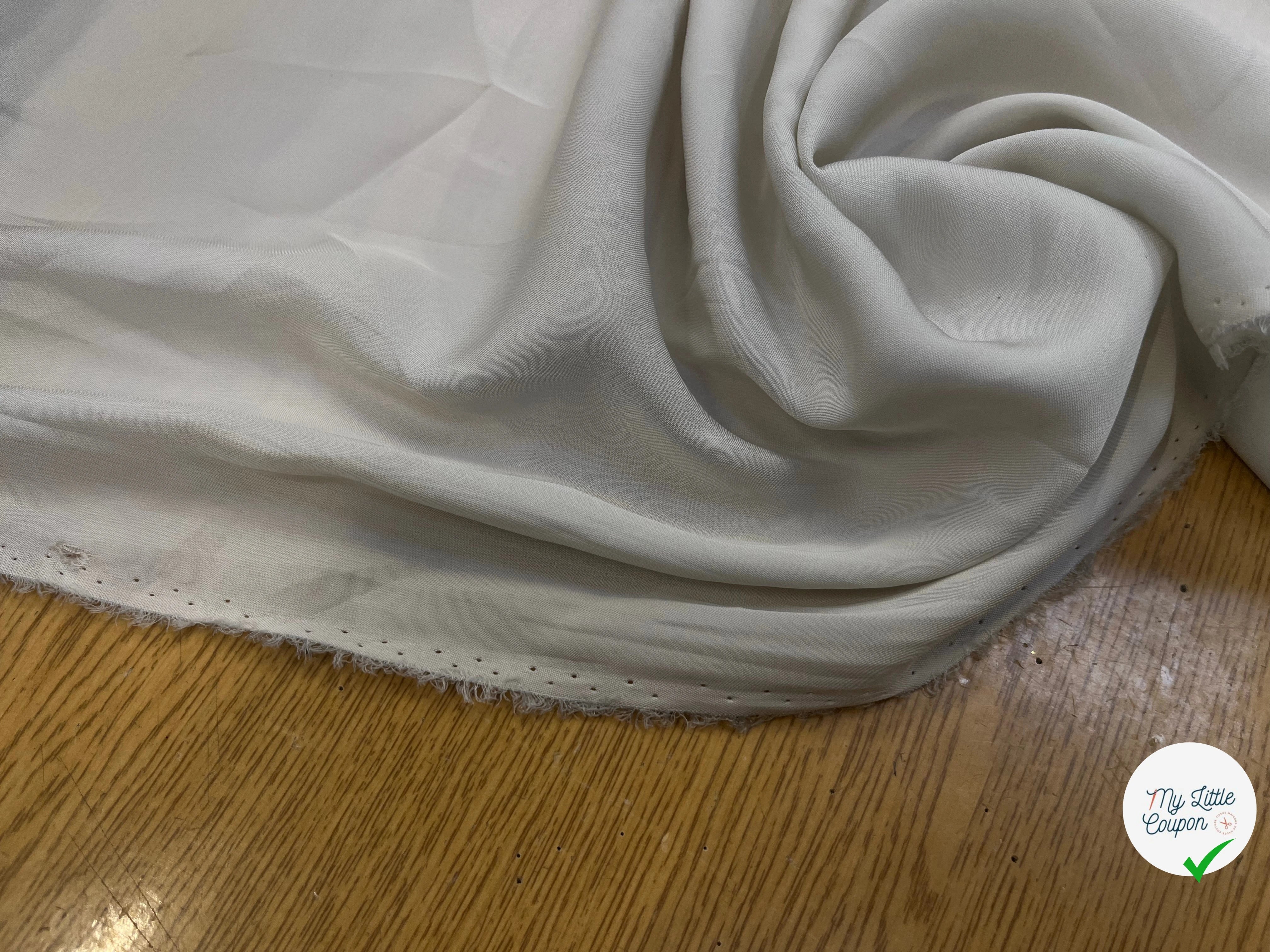 CREPE VISCOSE SOIE FLUIDE DIRTY WHITE - My Little Coupon