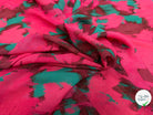 CREPE VISCOSE SOIE ROSE VERT SILK ERABLES - My Little Coupon