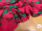 CREPE VISCOSE SOIE ROSE VERT SILK ERABLES - My Little Coupon