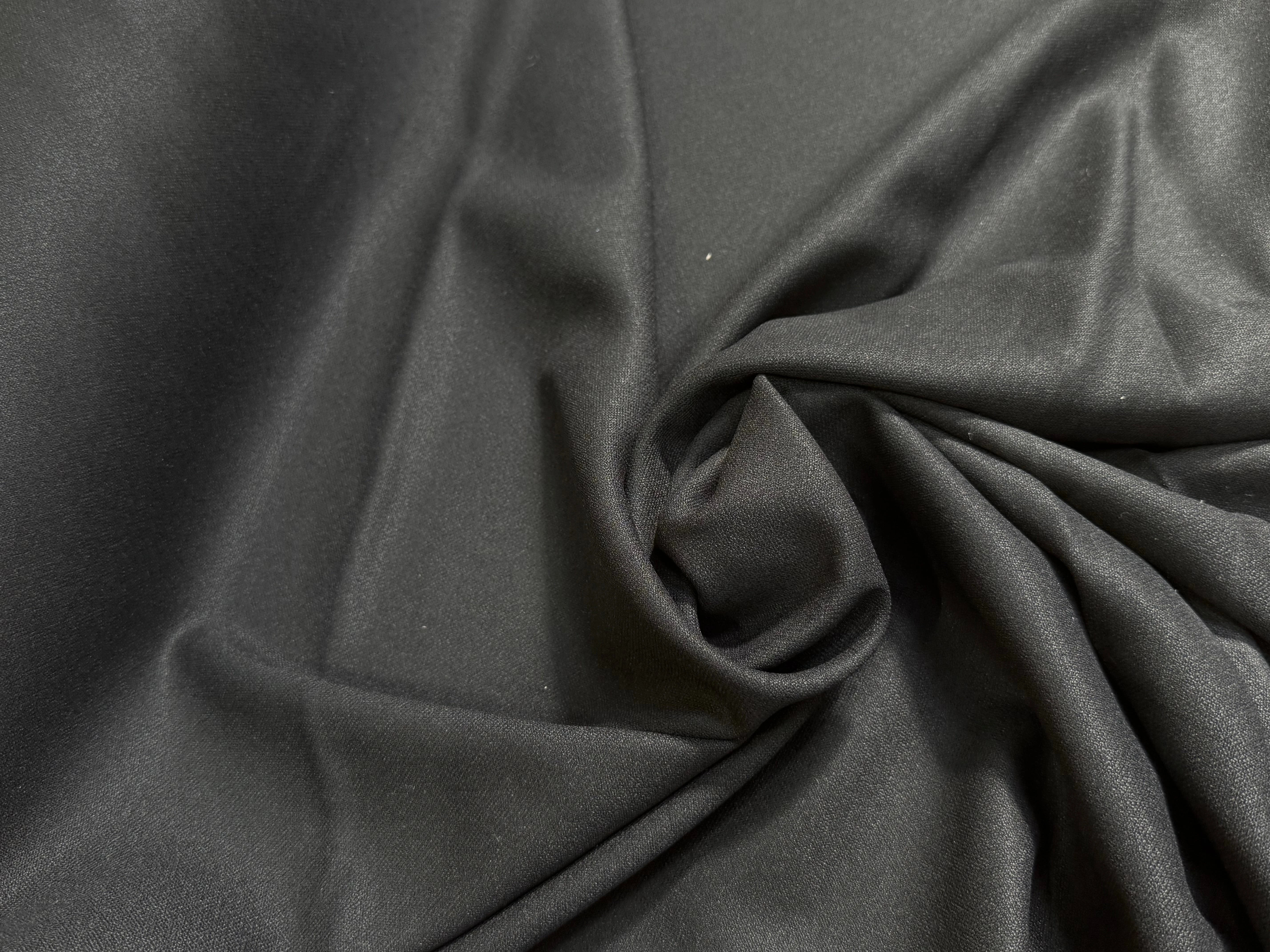 CREPE VISCOSE ULTRA STRETCH NOIR SATINÉ SUBLIME TOMBÉ - My Little Coupon