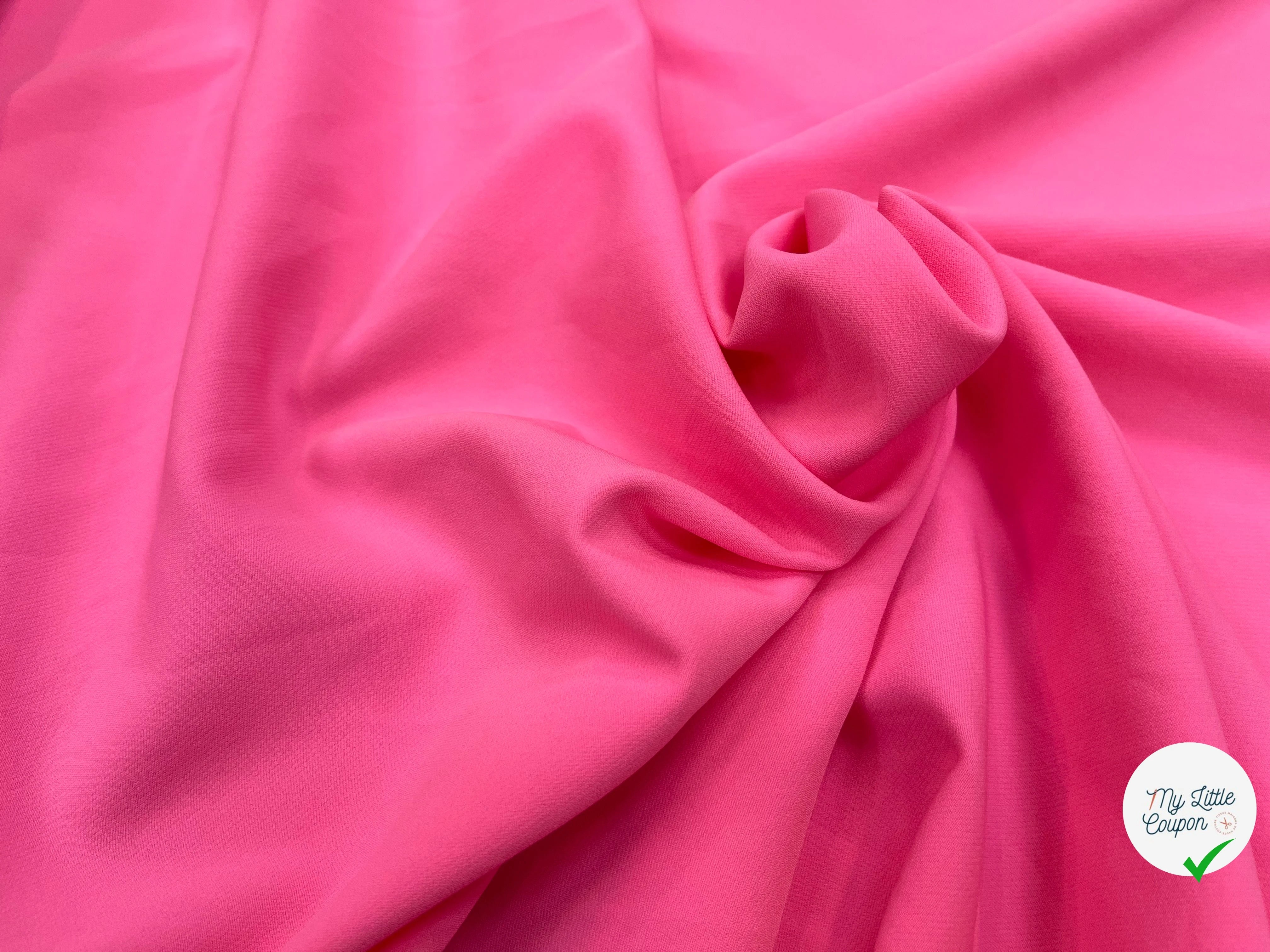 CRÈPE VISCOSE ULTRA STRETCH PARTY PINK - My Little Coupon