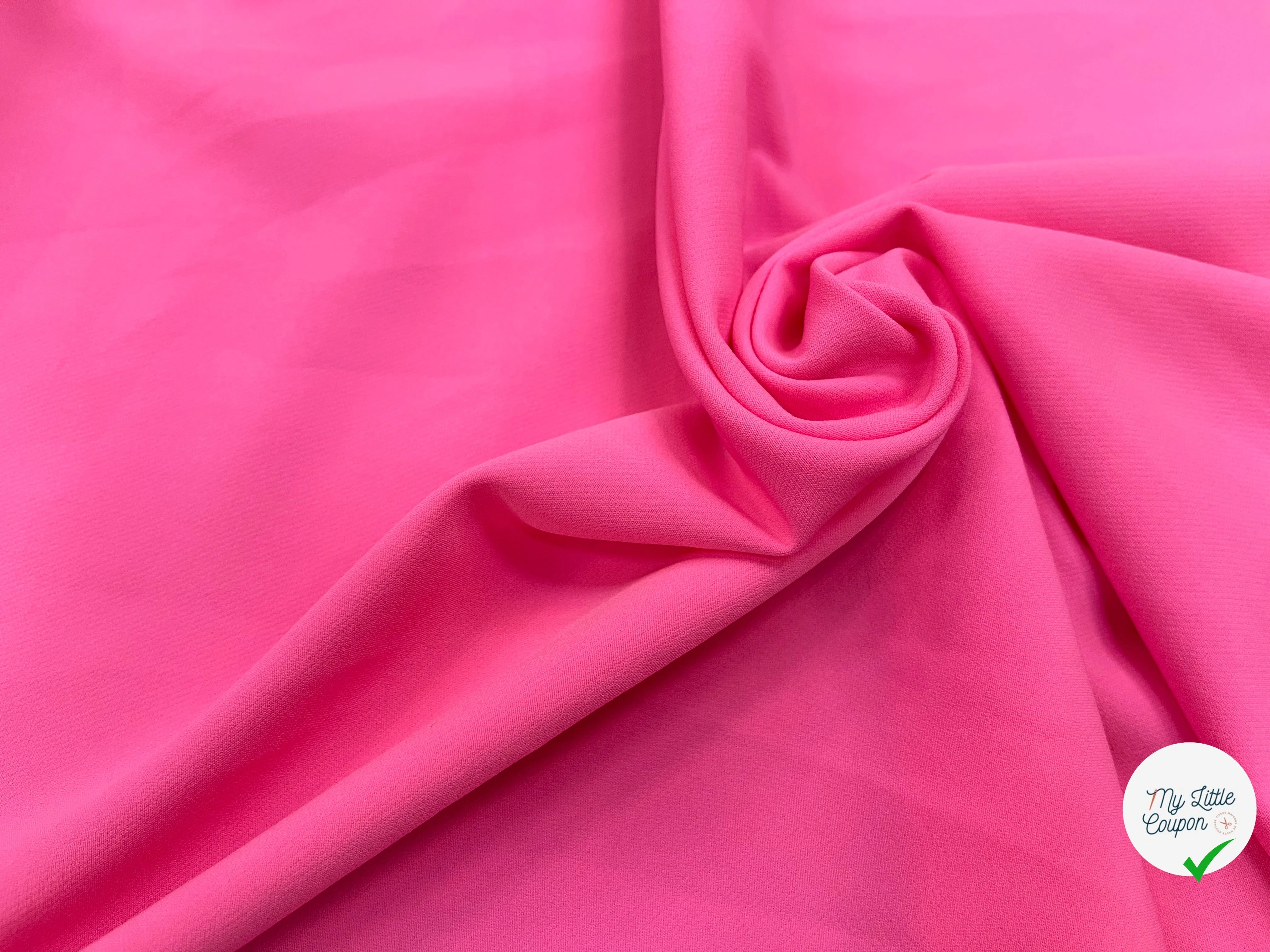 CRÈPE VISCOSE ULTRA STRETCH PARTY PINK - My Little Coupon