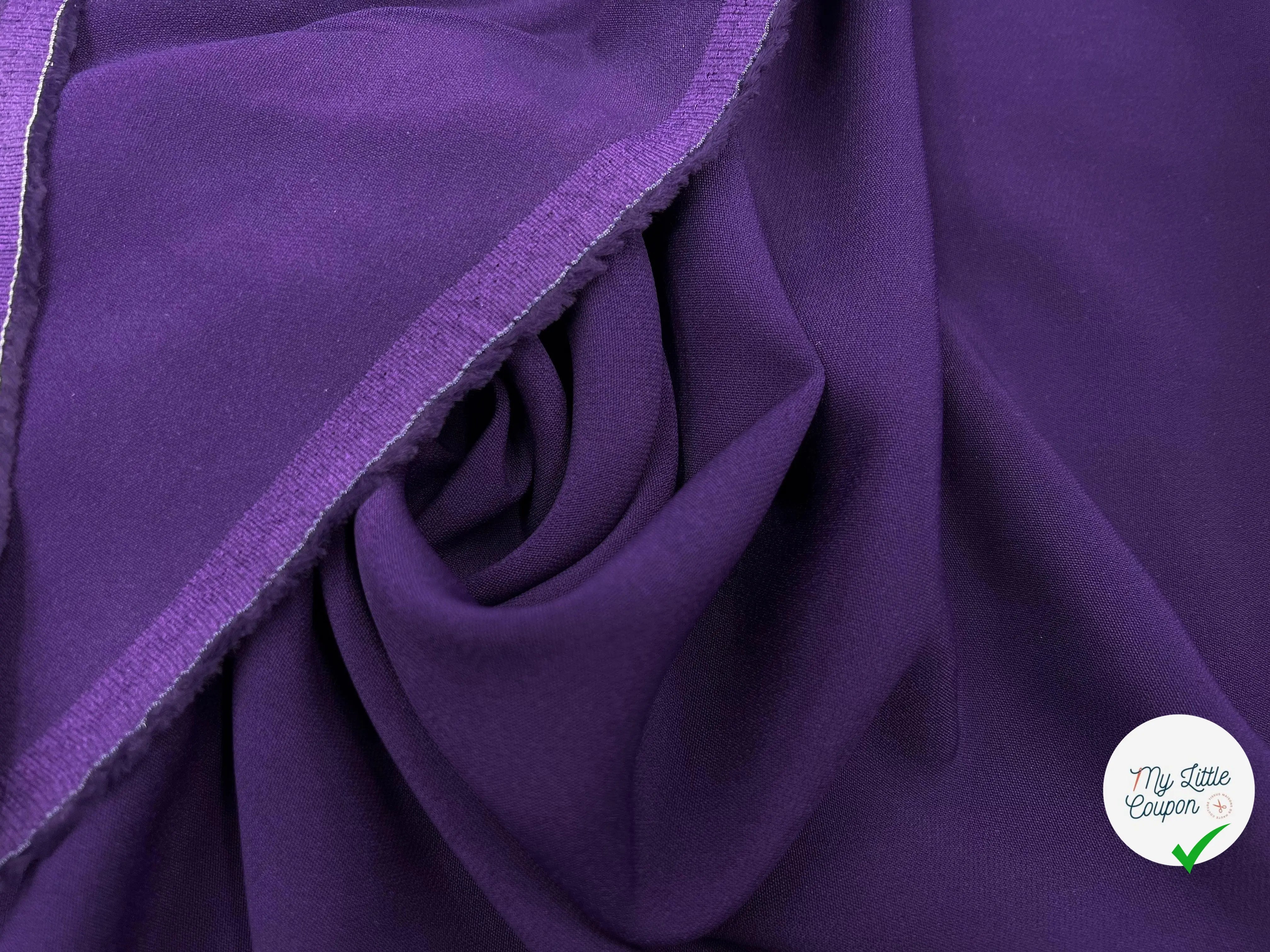CRÊPE VISCOSE VIOLET PRESTIGE STRETCH - My Little Coupon - tissu - coudre
