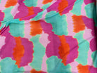 CREPE VISCOSE VISCOSE SOIE SILK NUAGES MULTICOLORE - My Little Coupon