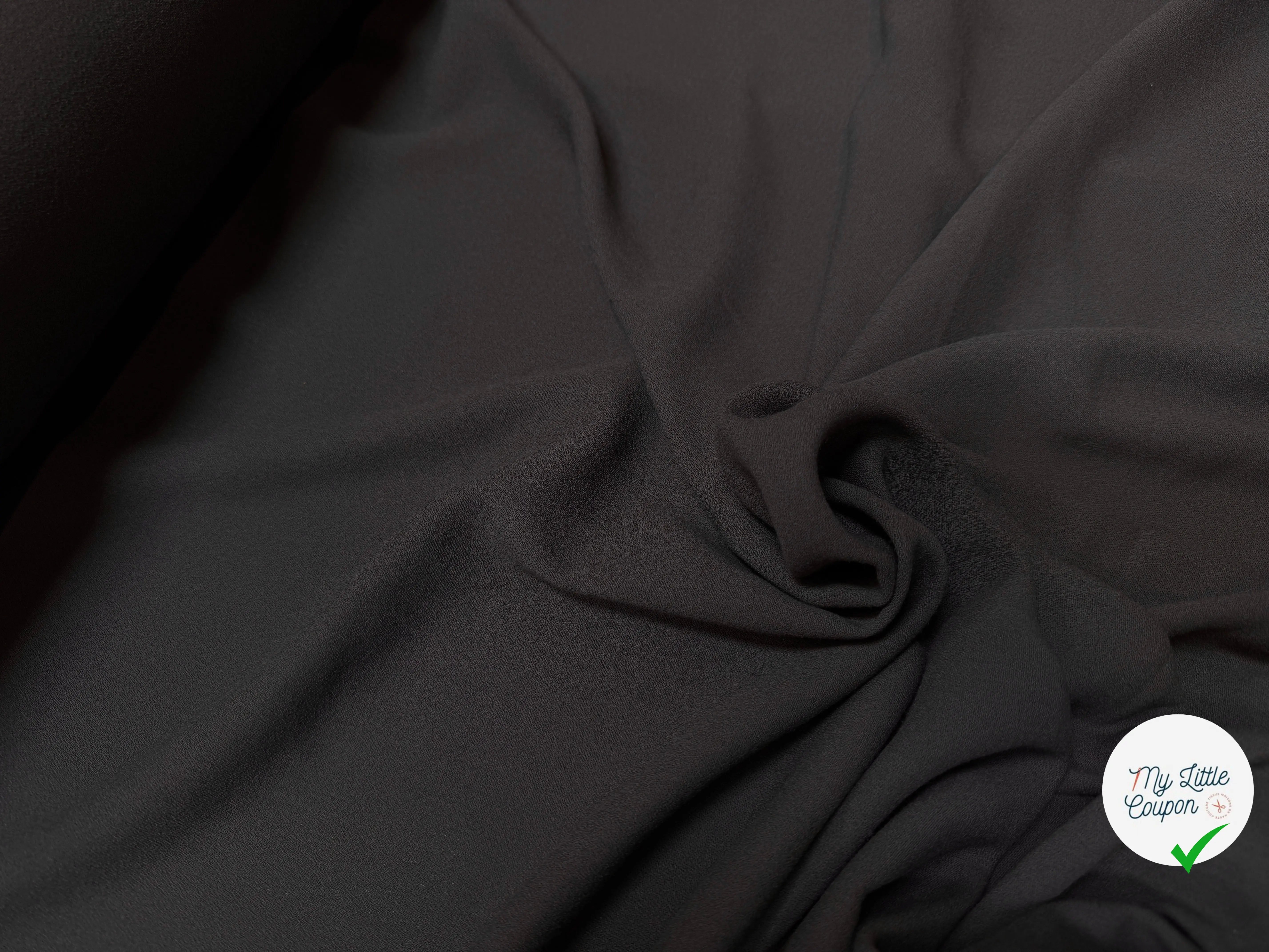 CRÊPE VISCOSE WOODY BROWN 25% LAINE VIERGE - My Little Coupon