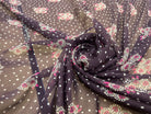 CRÉPON DE SOIE MAZZO DI FIORI E SETA VIOLET - My Little Coupon