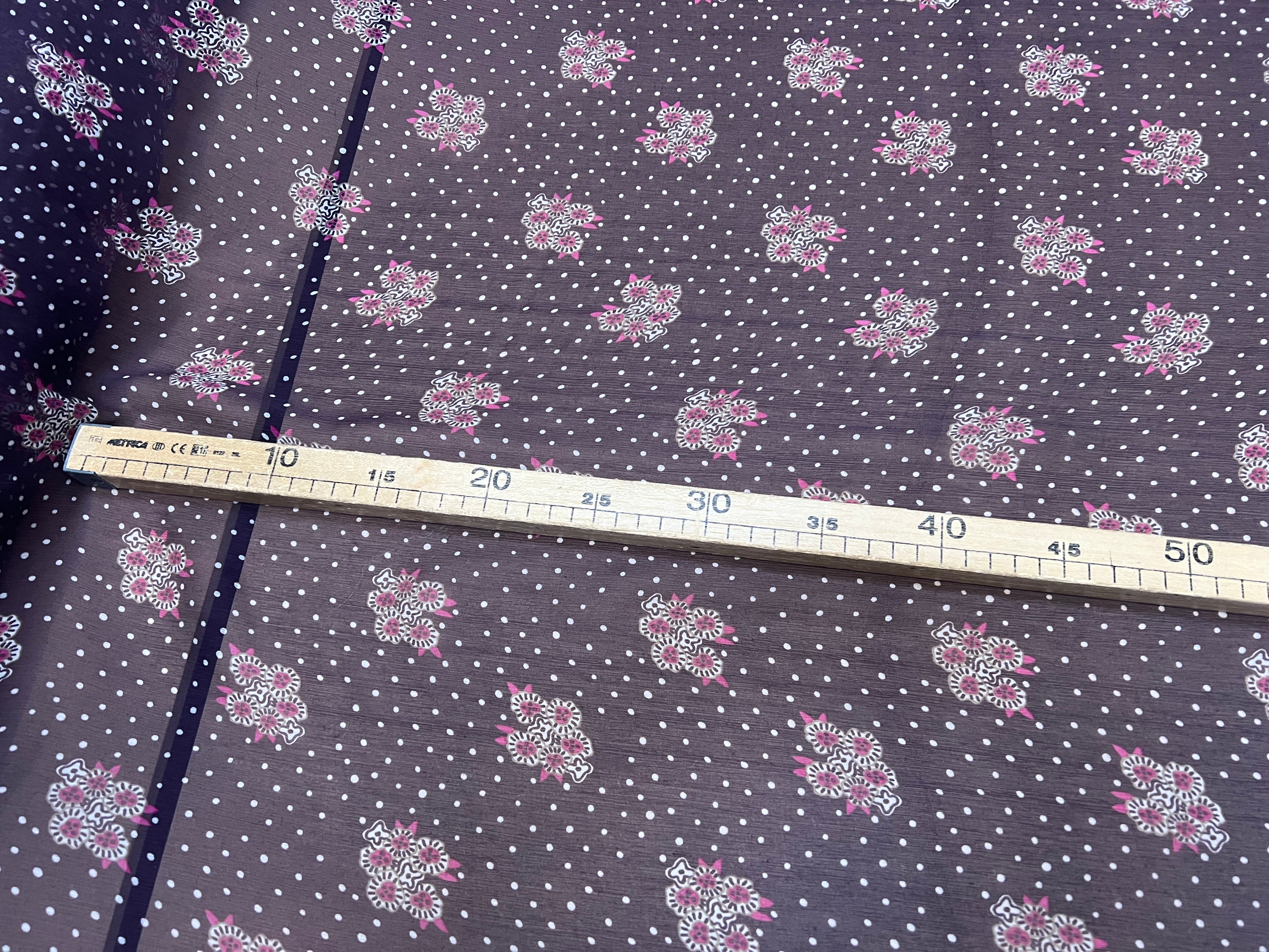 CRÉPON DE SOIE MAZZO DI FIORI E SETA VIOLET - My Little Coupon