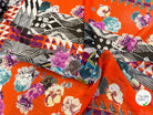 CRÈPON DE SOIE MOTIF GÉOMETRIQUE À FLEURS 142CM - My Little Coupon