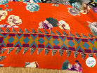 CRÈPON DE SOIE MOTIF GÉOMETRIQUE À FLEURS 142CM - My Little Coupon