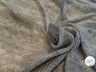 CRÈPON DE SOIE PLISSÉ GRIS KAKI MOTIF LÉOPARD - My Little Coupon