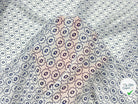 CRÉPON POLYESTER ROSACE INDIGO MLC INTERN